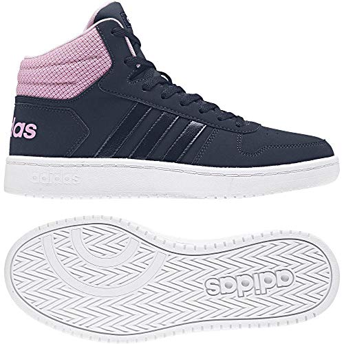 adidas Damen Hoops 2.0 Mid Basketballschuhe, blau